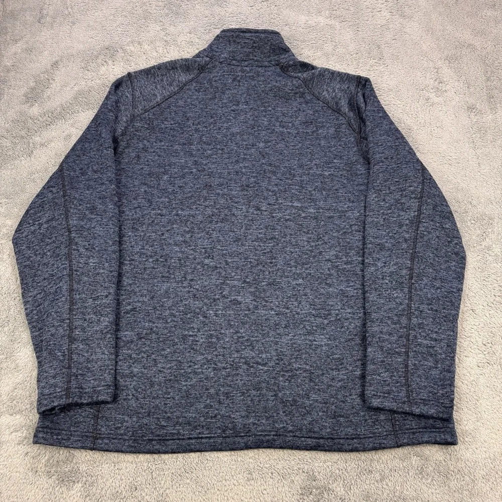 Eddie Bauer Fleece 1/4 Zip Sweater Men 2XL Blue Better Sweater‎ L/S